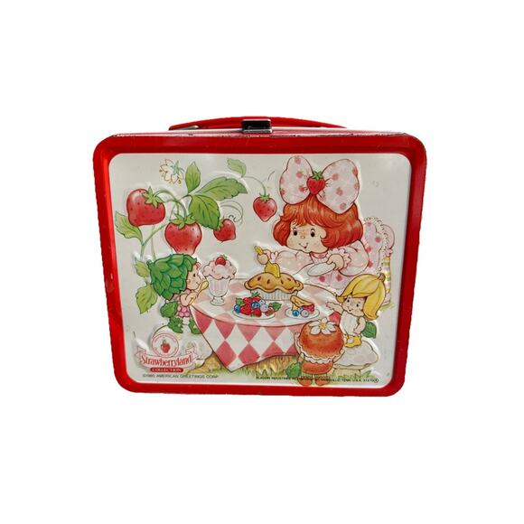 RARE Vintage 1985 STRAWBERRY SHORTCAKE BERRYKIN Aladdin Lunch Box no thermos - Picture 1 of 5